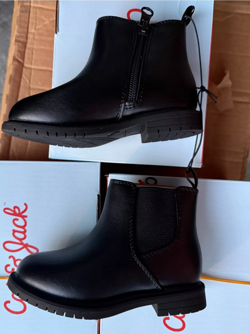Cat & Jack Black Chukka Zip Ankle Boots